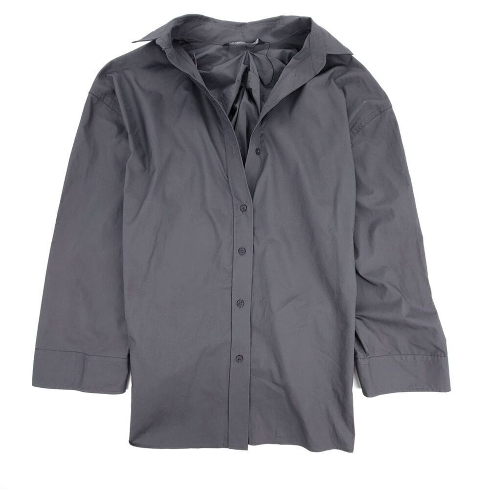 NEW Zara Oversized Shirt with Back Pleats Quiet Luxury Long Sleeve Button Down